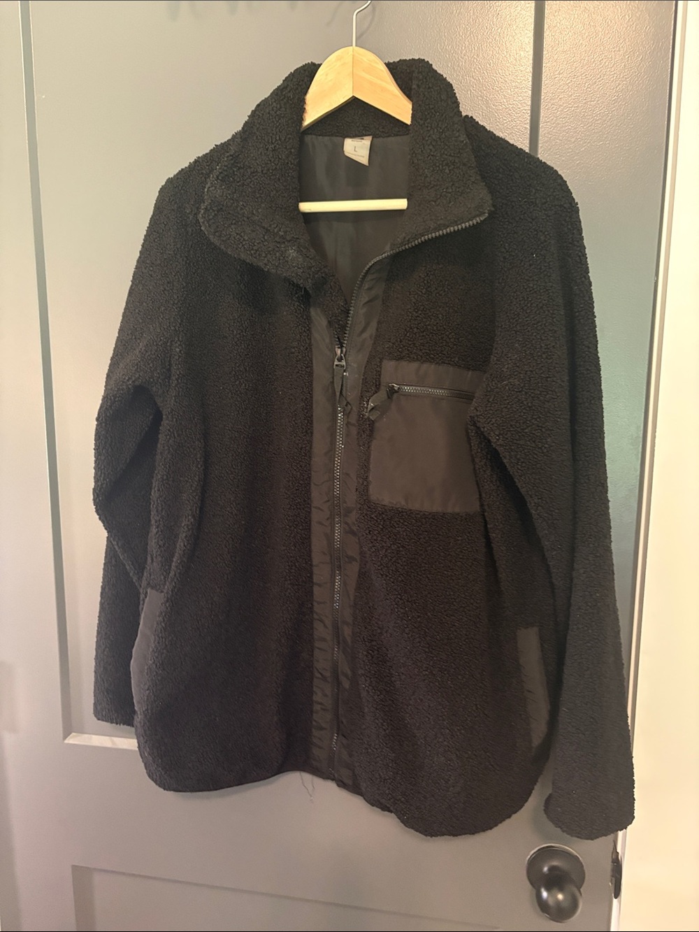 MonoB Teddy athletic Zip-Up Jacket